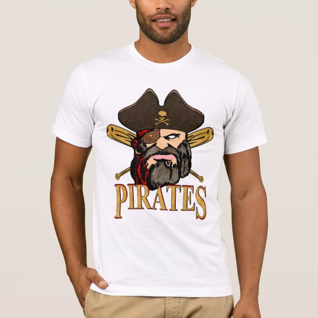 Camiseta Camisa-T Pirata Baseball (Frente)
