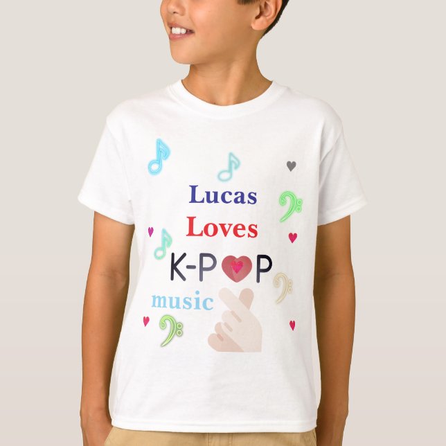 Camiseta Camisa-T-pop de-Meninos (Frente)