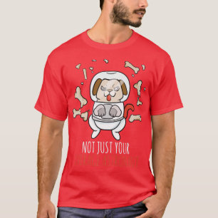 Camiseta Camisa-T Premium de Cão Astronauta