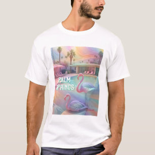 Camiseta "Camisa-T-Primavera-Piscina-Palma-Árvore Vibes"