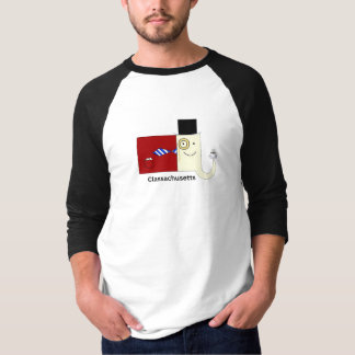 Camiseta Camisa-T Raglan de Massachusetts Classets Men