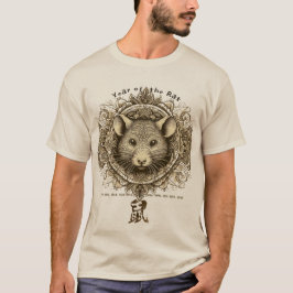 Camiseta Camisa-T "Rato" Zodíaca Chinesa