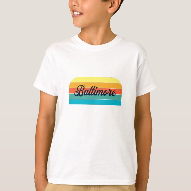 Camiseta Camisa-T Retro Baltimore (Frente)