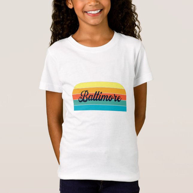 Camiseta Camisa-T Retro Baltimore (Frente)