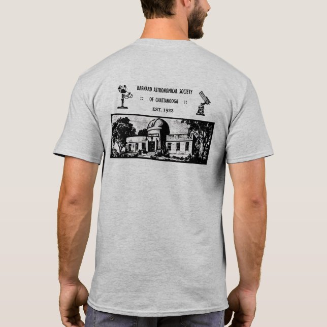 Camiseta Camisa-T retrô do BAS (logotipos pretos) (Verso)