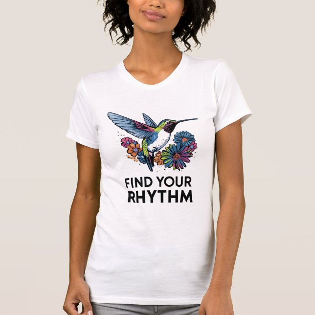 Camiseta Camisa-T Rítmica Hummingbird (Frente)