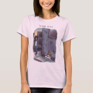 Camiseta Camisa-T Rosa Gata Menor