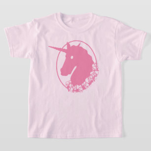 Camiseta Camisa-T Rosa Zombie Unicórn