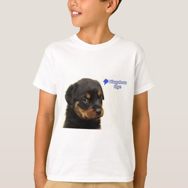Camiseta Camisa-T, Rottweiler, Cuppies, Cristão (Frente)