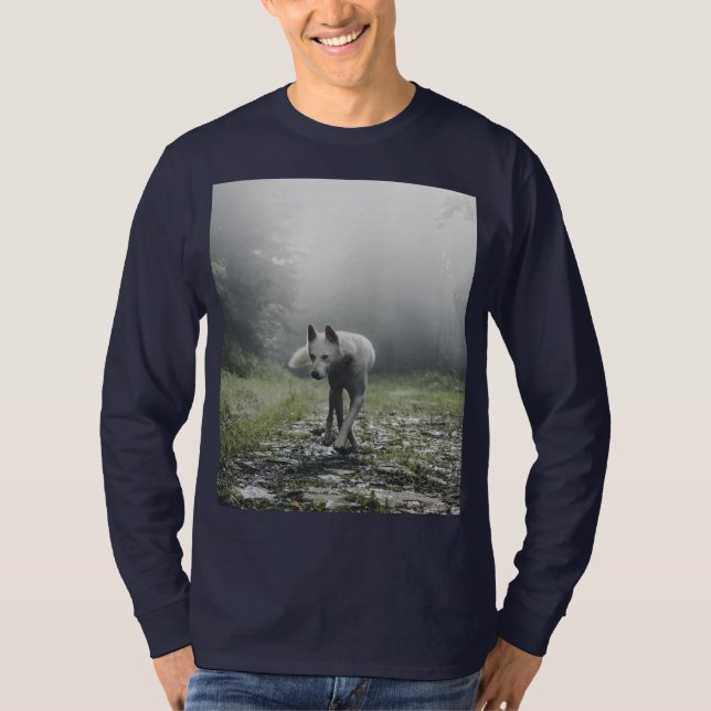 Camiseta Camisa-T Siberiana Branca (Frente)