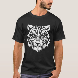 Camiseta Camisa-T-Tigre-cinza para Design de para F-Negrit