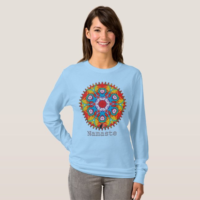 Camiseta Camisa-T Ultra Namaste Kaleidoscope (Frente Completa)