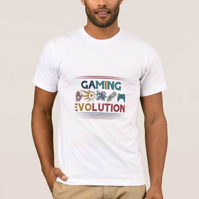 Camiseta Camisa-T: Uma Evolução dos Jogos projetando camise (Frente)