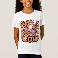 Camisa-T-Vaca-Cama: Visto de conforto giro e giro