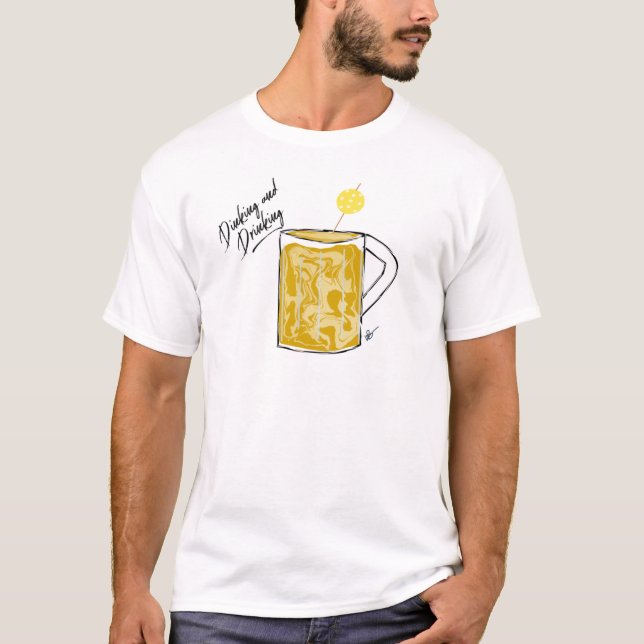 Camiseta Camisa-taça-de-picleball significa bebida de café (Frente)