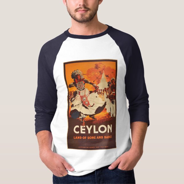Camiseta  Camisa-Viagem de Banner tradicional de dança de C (Frente)