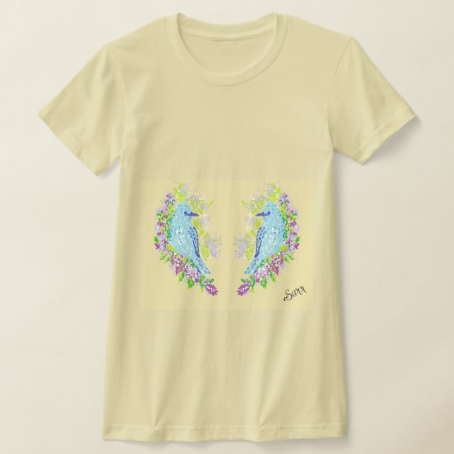 Camiseta Camisas: Pássaro Azul da Felicidade (Postura )