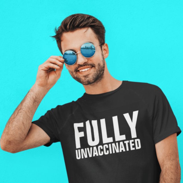 CAMISETA CAMISAS-T ANTI-VAX INTEIRAMENTE NÃO VACINADAS (Criador carregado)