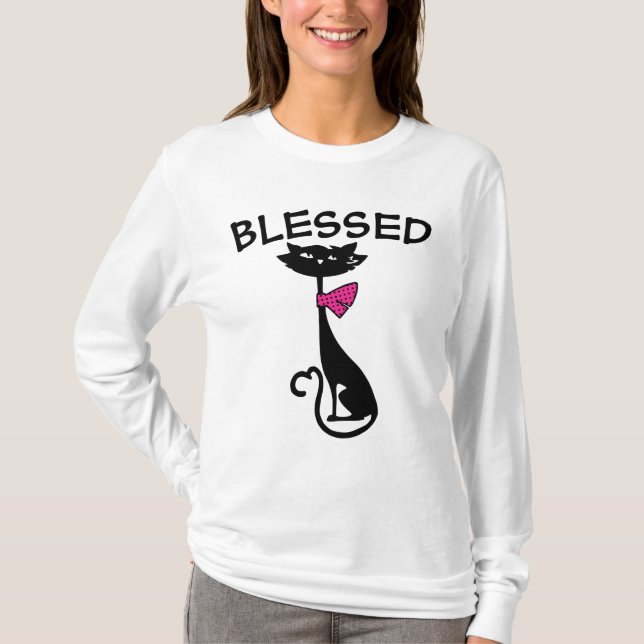 CAMISETA CAMISAS-T DE GATO (Frente)