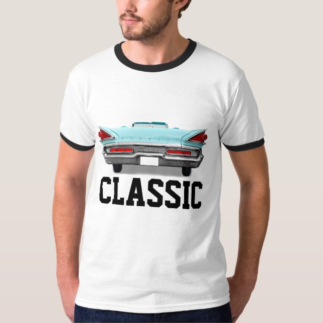 CAMISETA CAMISAS-T DE HOMENS DO CLÁSSICO CAR 1950 (Frente)