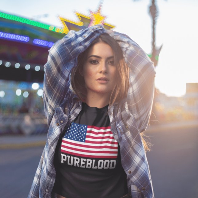 Camiseta CAMISAS-T patrióticas sem VACINAÇÃO DE SANGUE (Criador carregado)