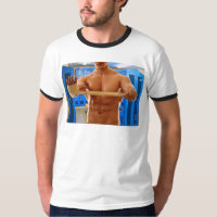 CamisaSlipperyJoe do homem musculoso sem abs peito