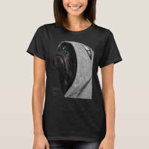 Camiseta Camiseiros Black Pug Homens Pug Mãe Vida Pai Tee L