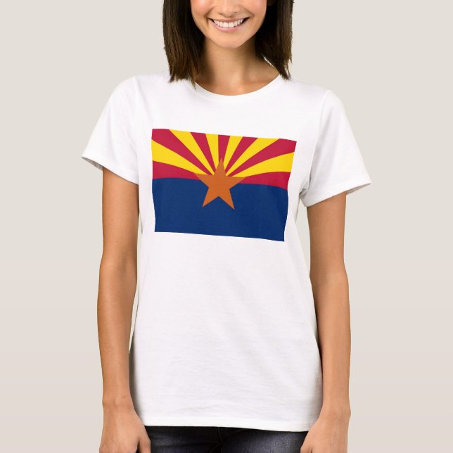 Camiseta Camiseiros com bandeira do Estado da Arizona (Frente)