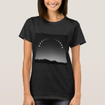 Camiseiros da fase da lua, monocromática paisagíst