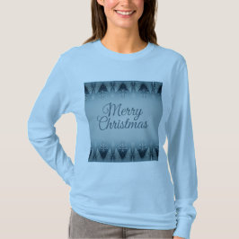 Camiseta Camiseiros de Natal Feliz, Camiseiros Azuis Claro