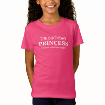 Camiseta: A PRINCESA de aniversário (rosa)