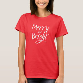 Camiseta Camiseta: Alegre e Brilhante (vermelho escuro)