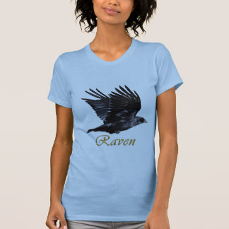 Camiseta Camiseta-amante de aves Raven Corvid Voadora