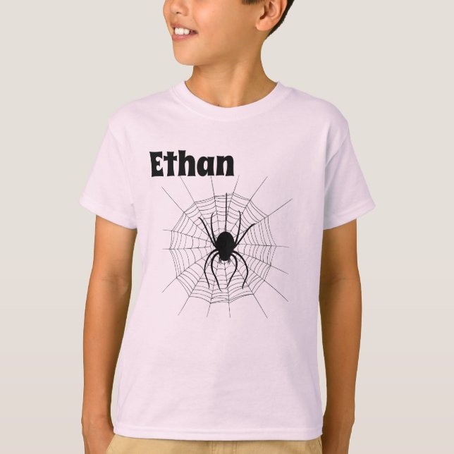 Camiseta Camiseta-aranha e teia-aranha personalizável do me (Frente)