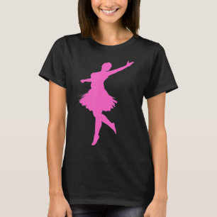 Camiseta Camiseta-balé-Brilhante-Rosa-Ballerina-Dançarina