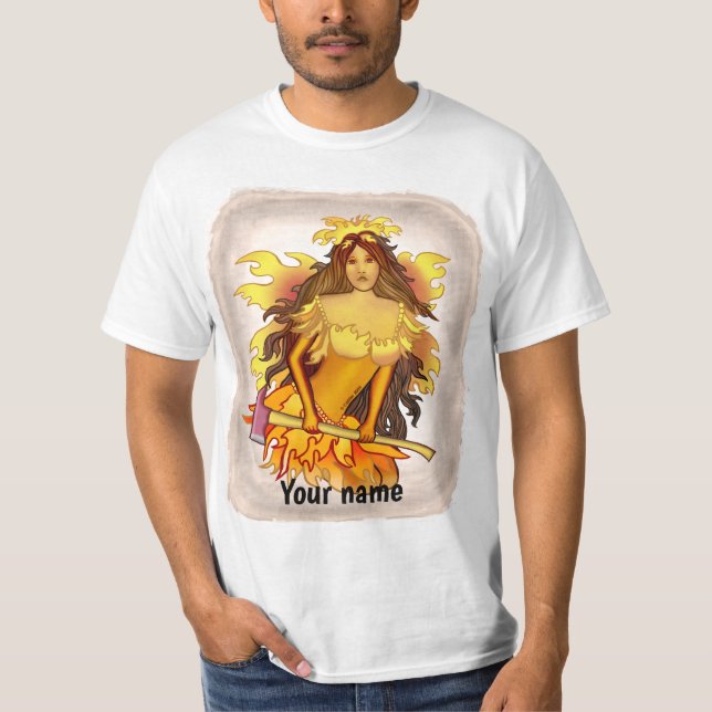 Camiseta Camiseta-bombeiro Flame Fairy (Frente)