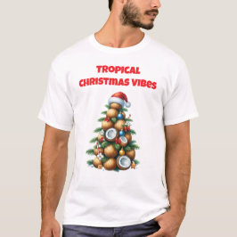 Camiseta Camiseta-Camisas de Natal Tropicais para a Família