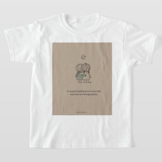 Camiseta "Camiseta Citação Amizade Verdadeira"