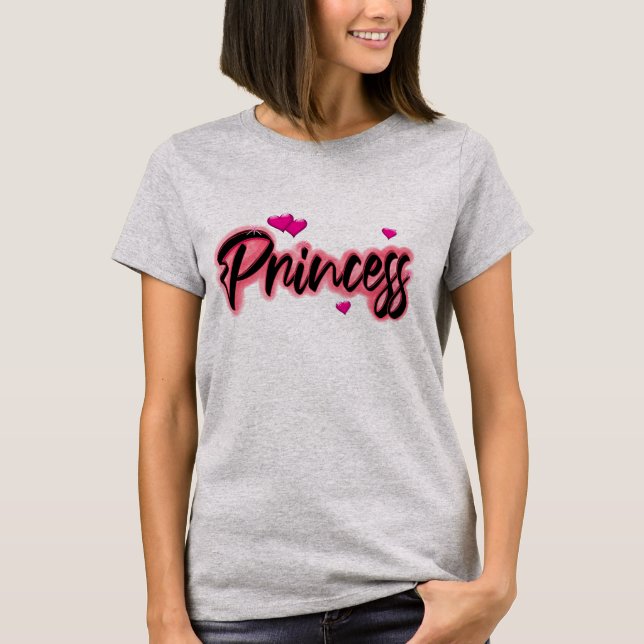 Camiseta Camiseta-D, Estriada, Pia-Estimulada E Princesa-Ne (Frente)