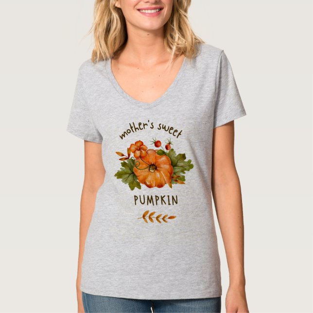 Camiseta Camiseta-de-abóbora-doce-mãe (Frente)
