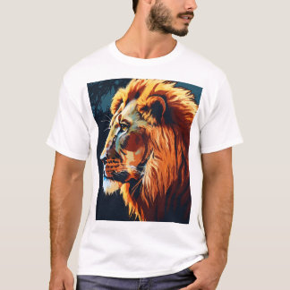 Camiseta "Camiseta de Leão Silhueta - Negrito e Poderoso''