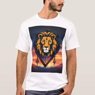 Camiseta "Camiseta de Leão Silhueta - Negrito e Poderoso''
