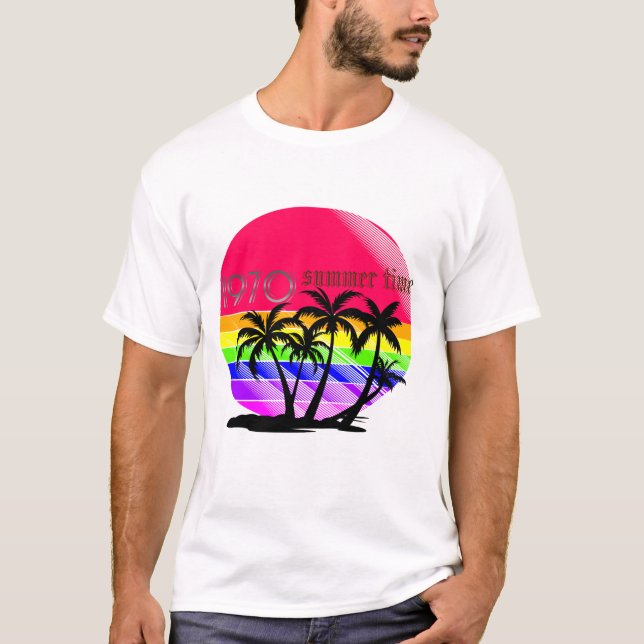 Camiseta "Camiseta de Verão da Retro 80s - Sois de Palma Ar (Frente)