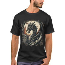 Camiseta-do-dragão valente medieval
