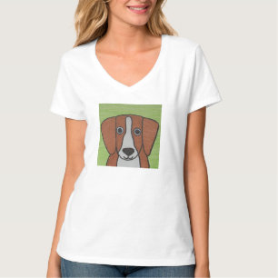 Camiseta Camiseta-do-pescoço-branco-do-pescoço-mulher