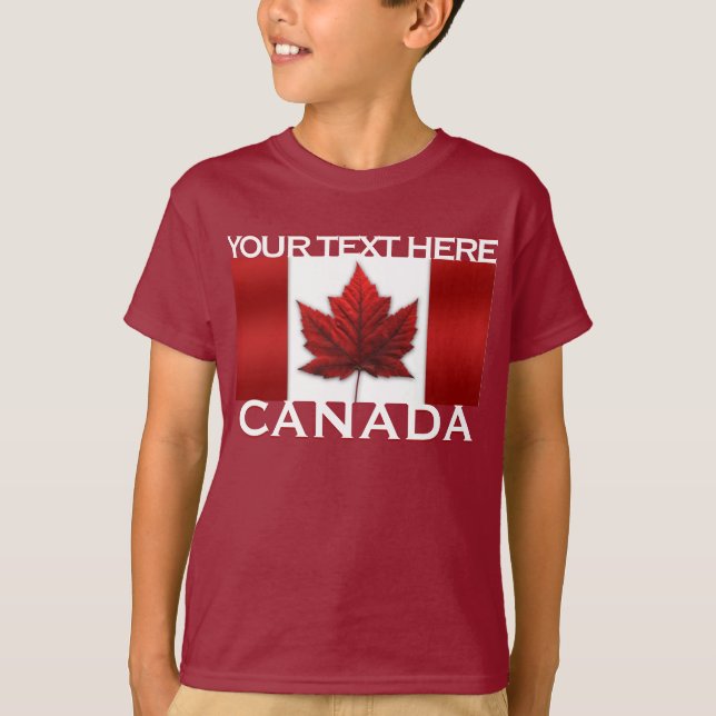 Camiseta Camiseta-doce canadense Flag Kid (Frente)