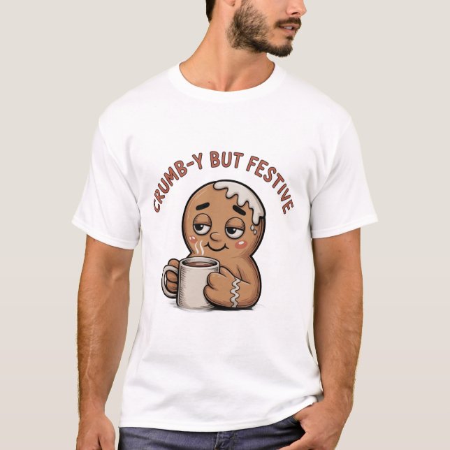 Camiseta | Camiseta engraçada de biscoito de Natal (Frente)