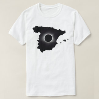 Camiseta Camiseta-Espanha de País para Eclipse Solar Total 