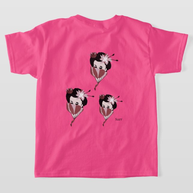 Camiseta Camiseta: Garota Geisha (Postura das costas)
