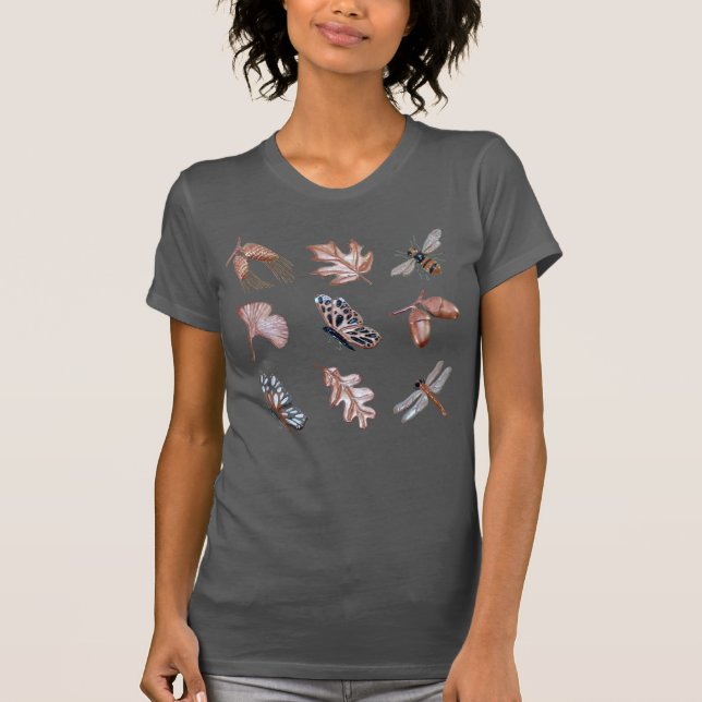 Camiseta Camiseta-Impressão natural feminina (Frente)